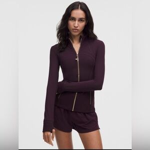 NWOT Lululemon🍋Define Jacket Nulu Colour Black Plum/Gold Sz 0